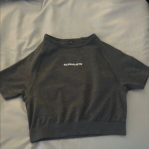 Alphalete Charcoal Cropped Tee